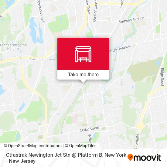 Ctfastrak Newington Jct Stn @ Platform B map