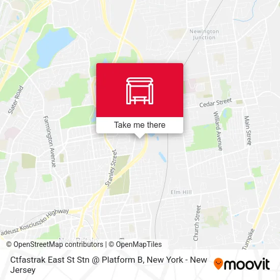 Mapa de Ctfastrak East St Stn @ Platform B