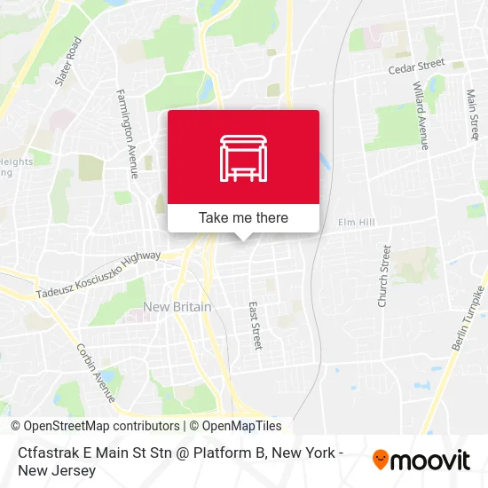 Ctfastrak E Main St Stn @ Platform B map