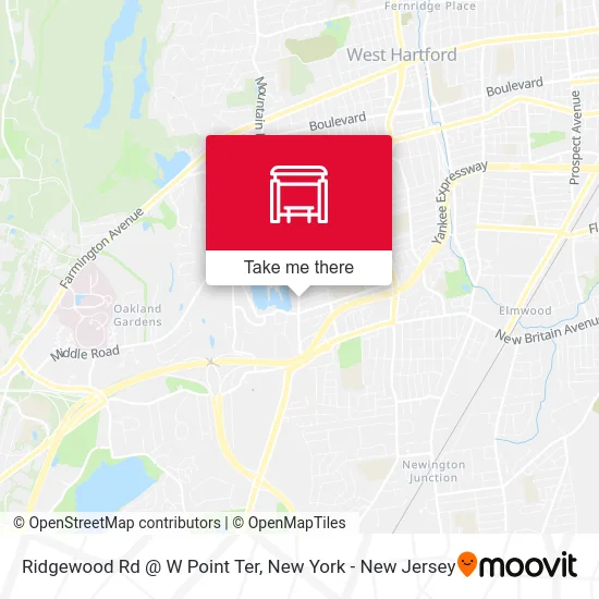 Ridgewood Rd @ W Point Ter map