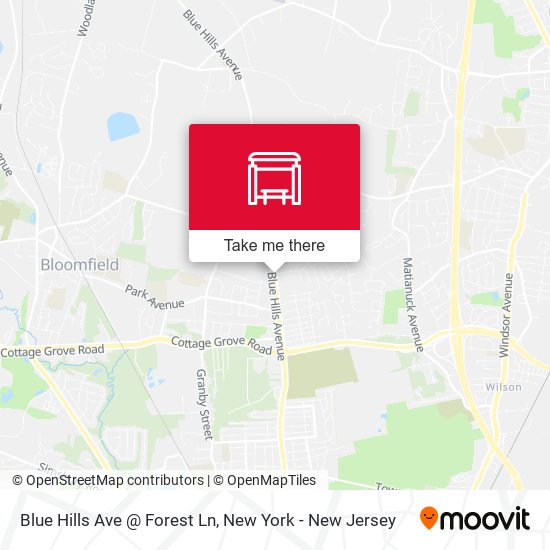 Blue Hills Ave @ Forest Ln map