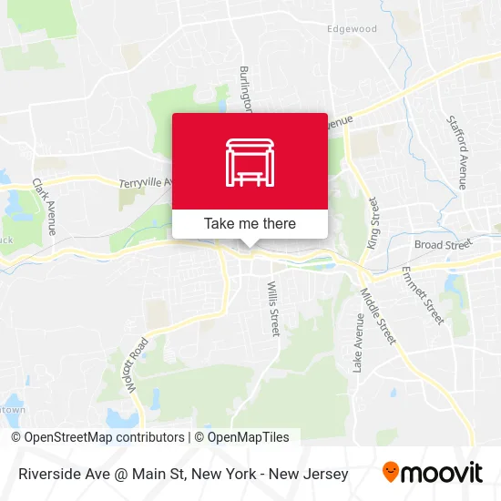 Riverside Ave @ Main St map