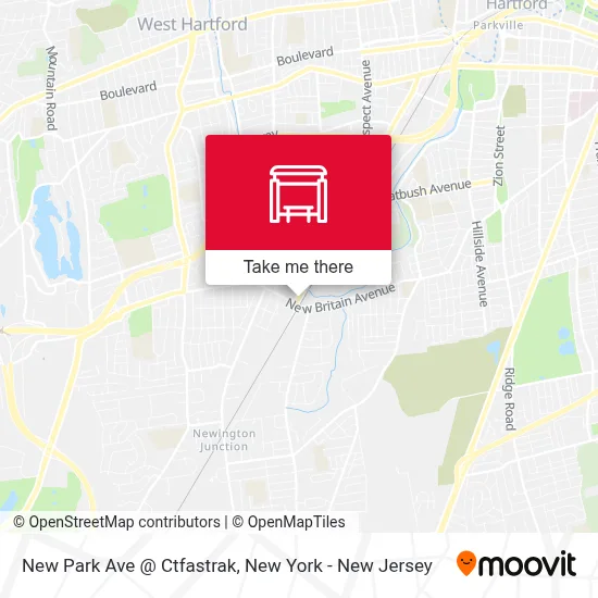 New Park Ave @ Ctfastrak map