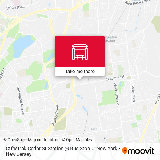 Ctfastrak Cedar St Station @ Bus Stop C map