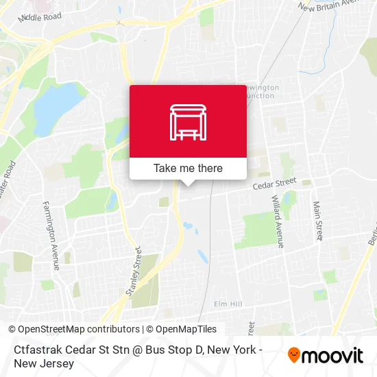 Mapa de Ctfastrak Cedar St Stn @ Bus Stop D