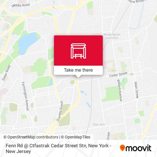 Mapa de Fenn Rd @ Ctfastrak Cedar Street Stn