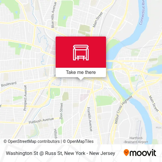 Washington St @ Russ St map