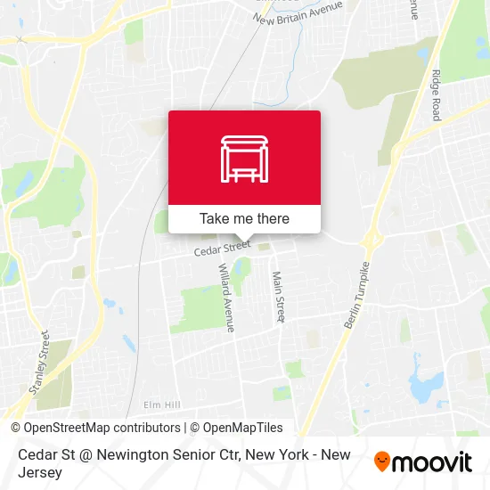 Cedar St @ Newington Senior Ctr map