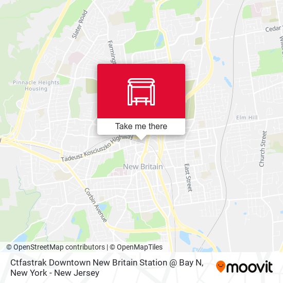 Mapa de Ctfastrak Downtown New Britain Station @ Bay N
