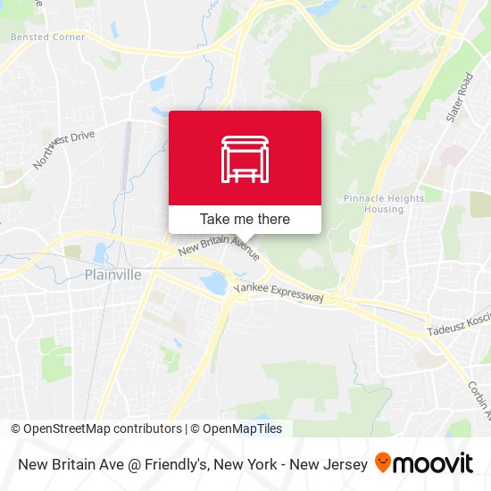 New Britain Ave @ Friendly's map