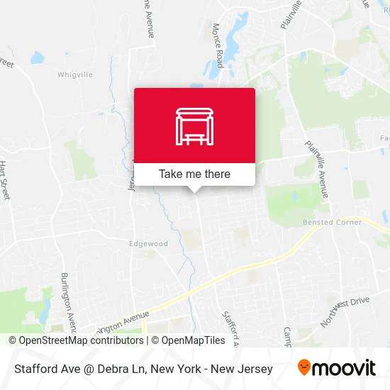 Stafford Ave @ Debra Ln map