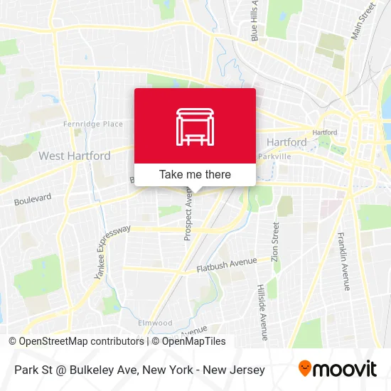 Park St @ Bulkeley Ave map