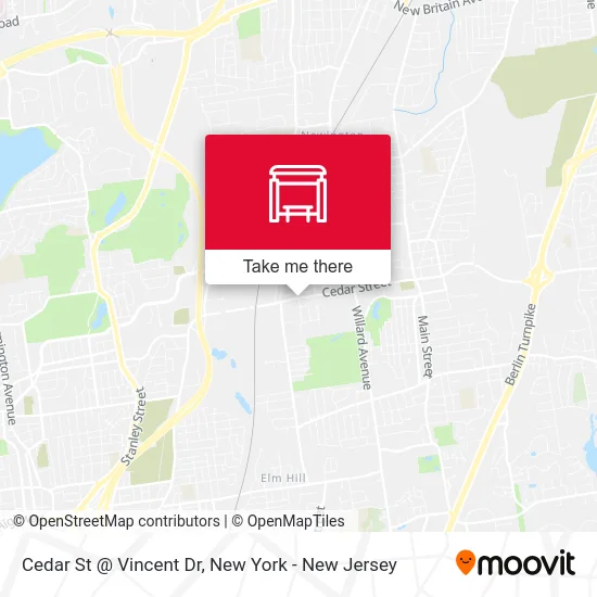 Cedar St @ Vincent Dr map