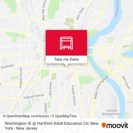 Washington St @ Hartford Adult Education Ctr map