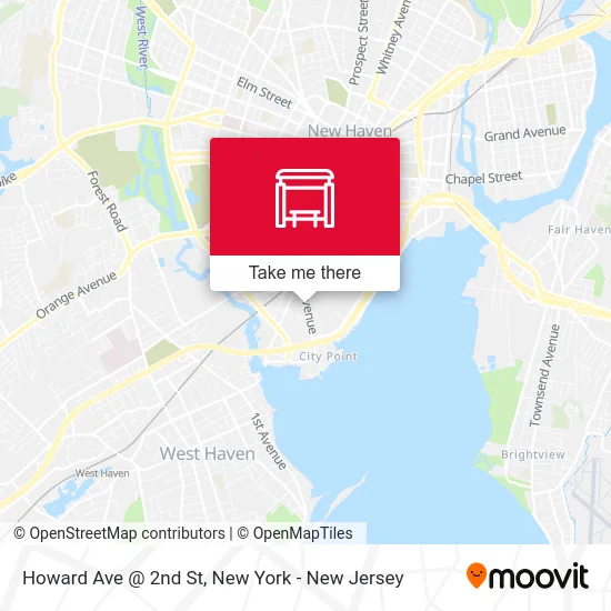 Howard Ave @ 2nd St map