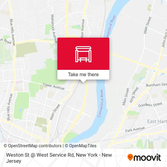 Weston St @ West Service Rd map