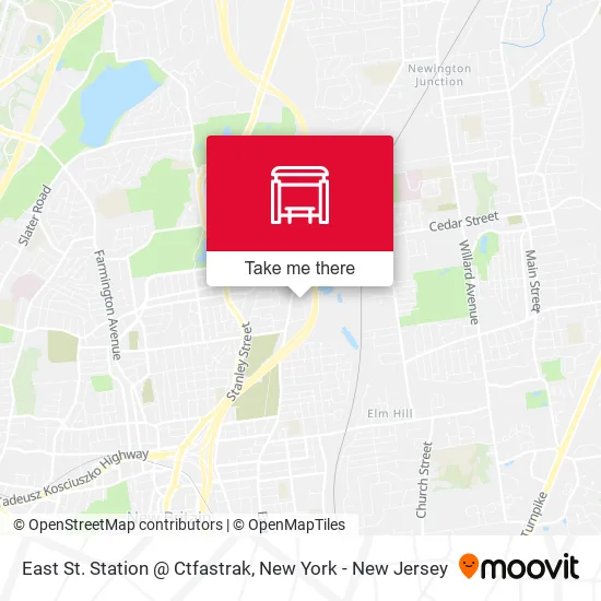 Mapa de East St. Station @ Ctfastrak