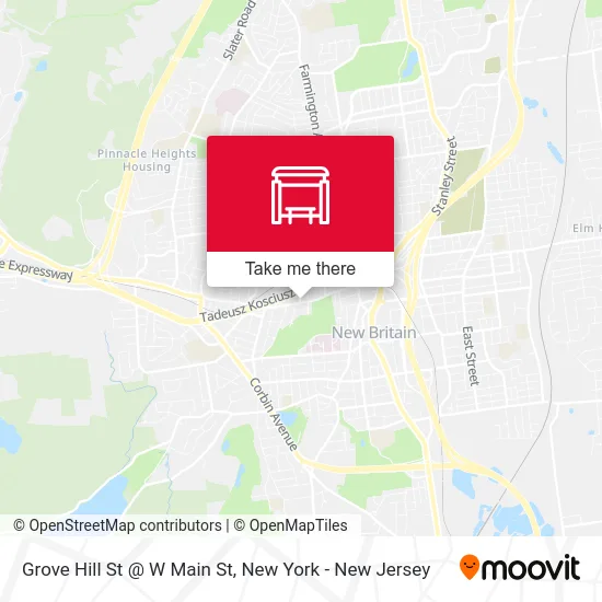 Grove Hill St @ W Main St map