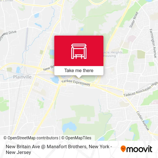 New Britain Ave @ Manafort Brothers map