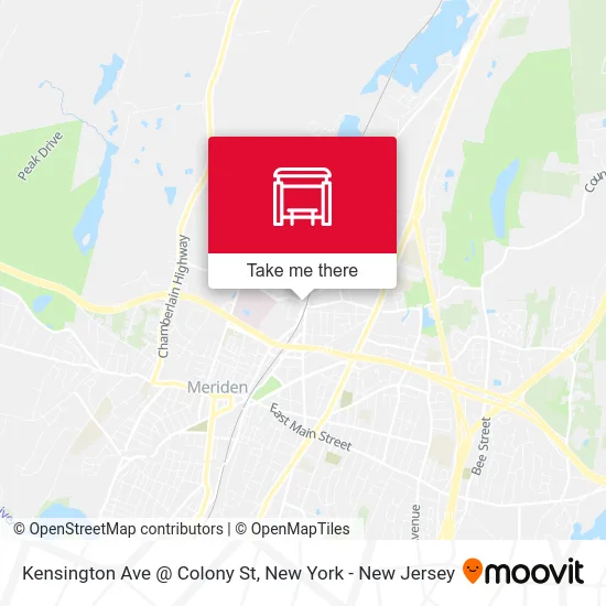 Kensington Ave @ Colony St map