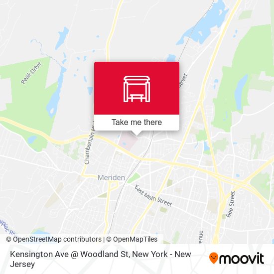 Mapa de Kensington Ave @ Woodland St