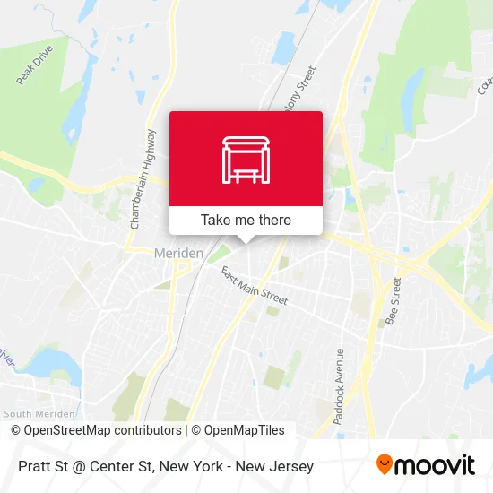 Pratt St @ Center St map