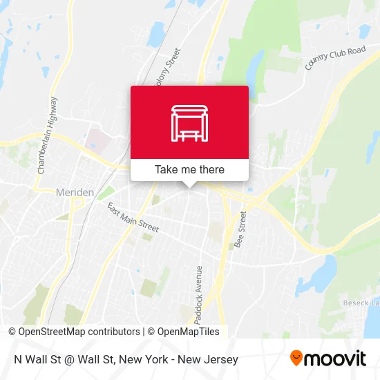 N Wall St @ Wall St map