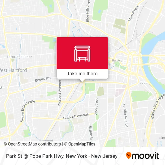 Park St @ Pope Park Hwy map