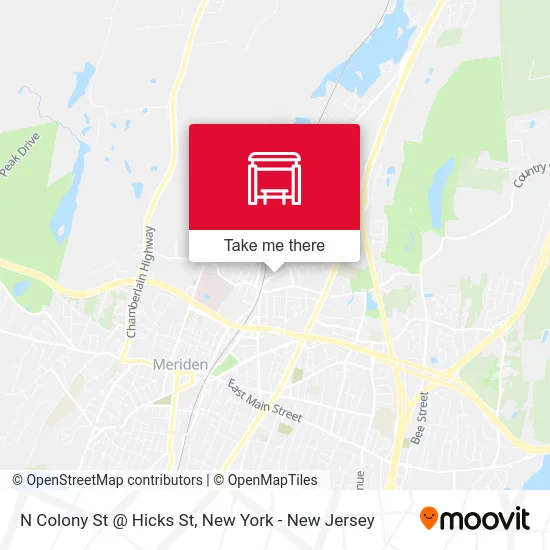 N Colony St @ Hicks St map