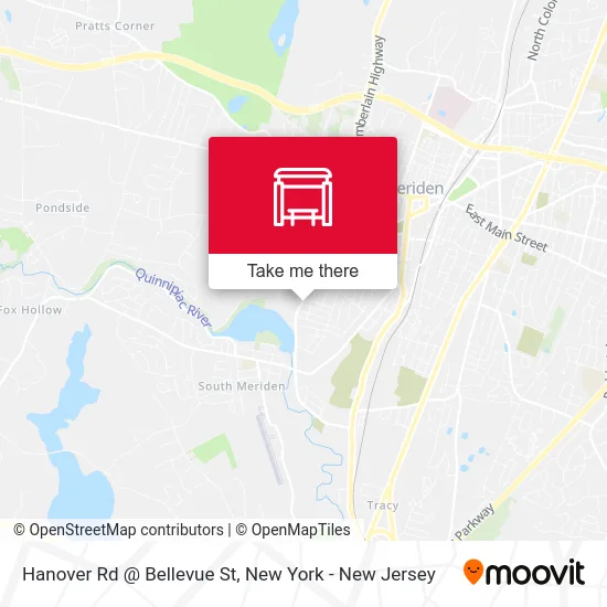 Hanover Rd @ Bellevue St map