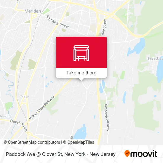 Paddock Ave @ Clover St map