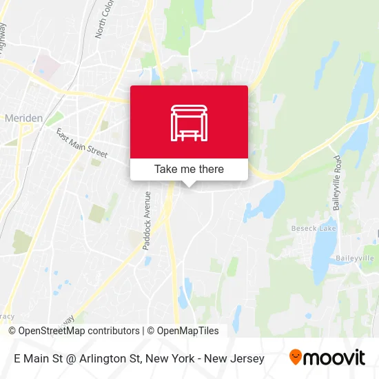 E Main St @ Arlington St map