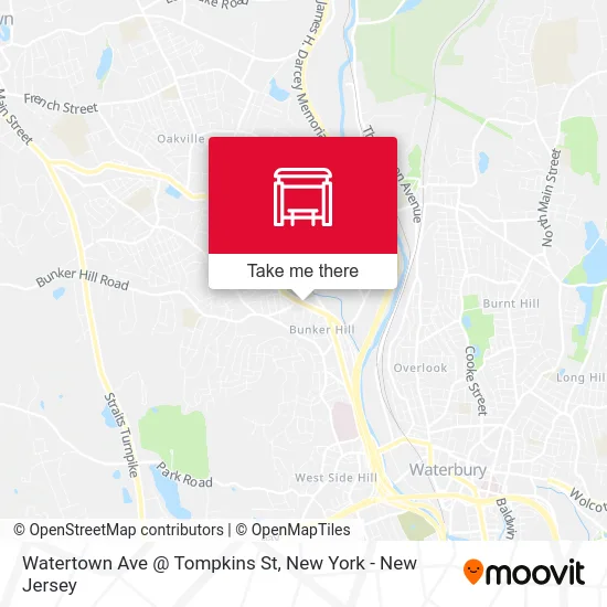 Watertown Ave @ Tompkins St map