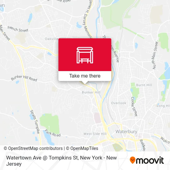 Watertown Ave @ Tompkins St map