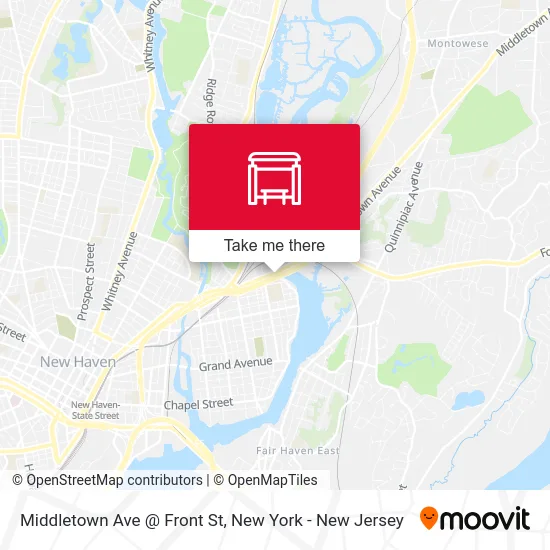 Middletown Ave @ Front St map
