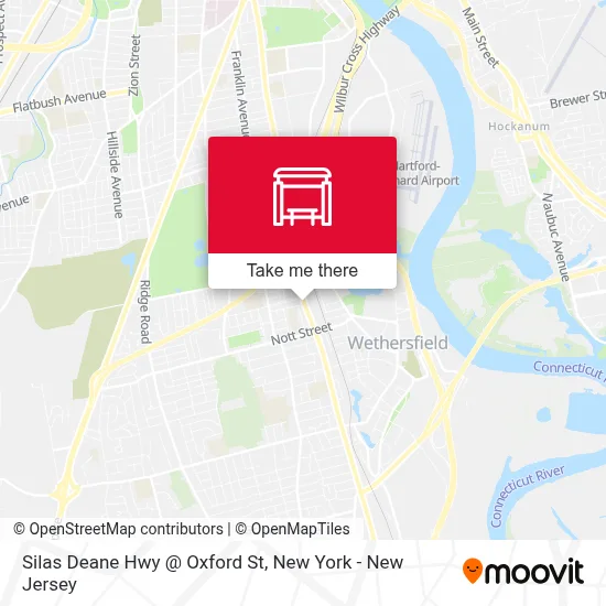 Silas Deane Hwy @ Oxford St map