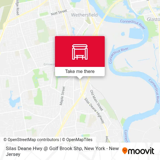 Silas Deane Hwy @ Golf Brook Shp map