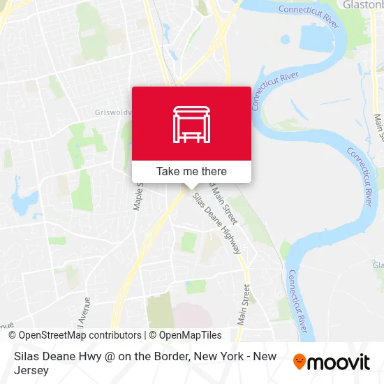 Silas Deane Hwy @ on the Border map