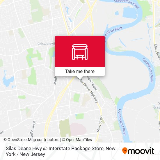 Silas Deane Hwy @ Interstate Package Store map