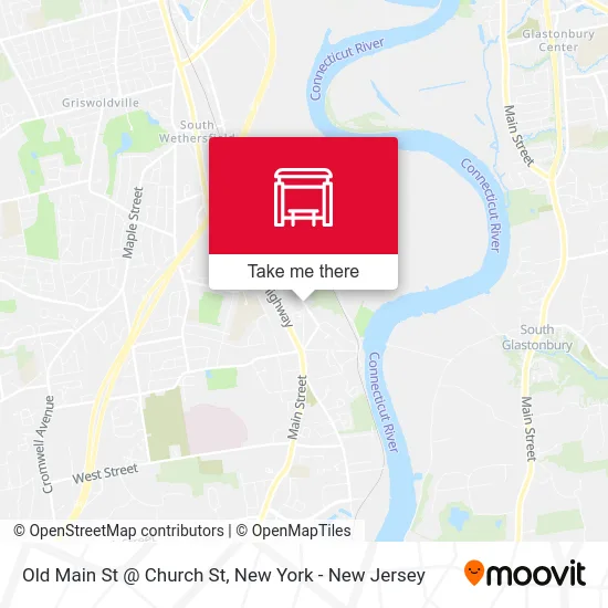 Old Main St @ Church St map