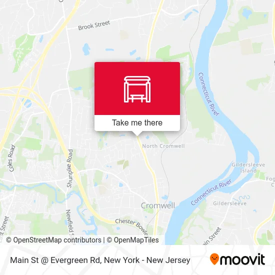 Main St @ Evergreen Rd map