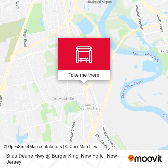 Silas Deane Hwy @ Burger King map