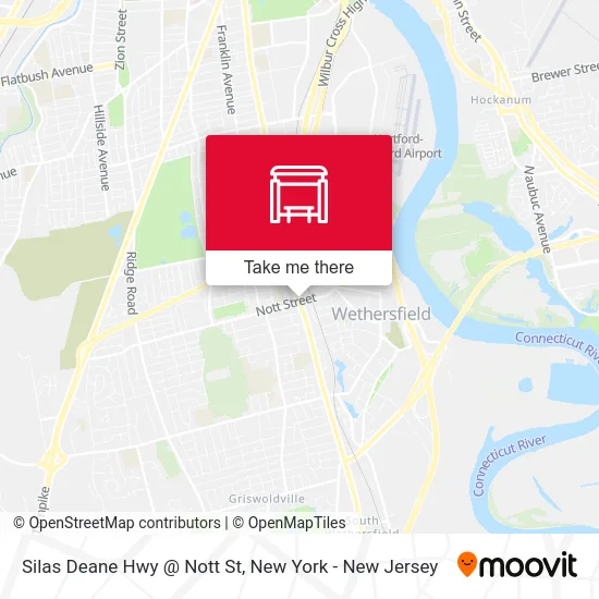 Silas Deane Hwy @ Nott St map