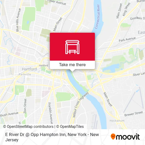 E River Dr @ Opp Hampton Inn map