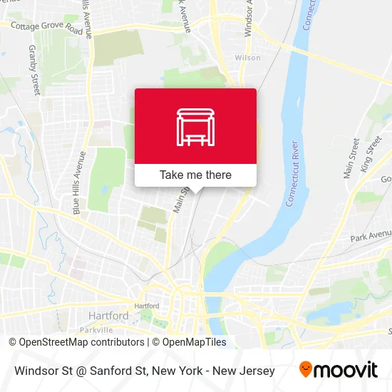 Windsor St @ Sanford St map