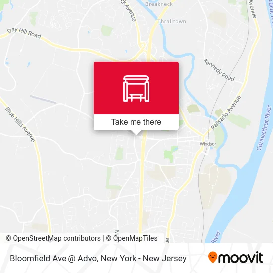 Bloomfield Ave @ Advo map