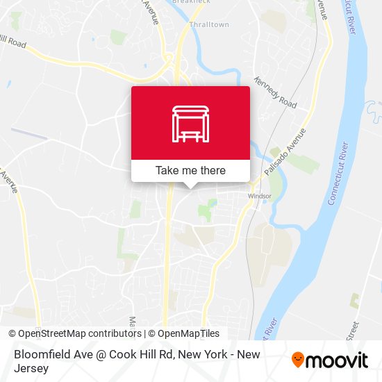 Bloomfield Ave @ Cook Hill Rd map