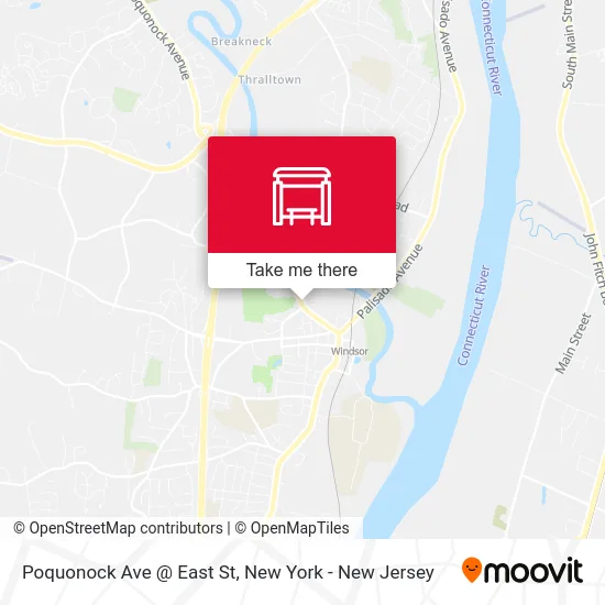 Poquonock Ave @ East St map