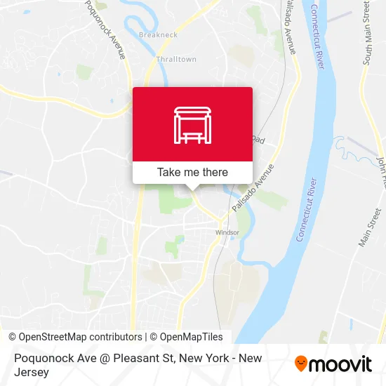 Poquonock Ave @ Pleasant St map
