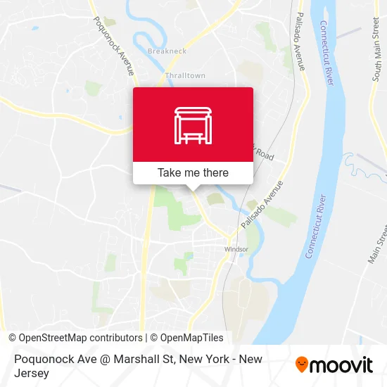 Poquonock Ave @ Marshall St map